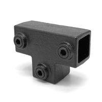 Buiskoppeling Lang T-stuk - zwart - vierkant - 25 mm